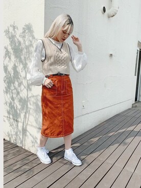 「179/WG（イチナナキュウダブルジー）のアイテム（アンサンブル）」を使った、ニコルさん（レディース・164cm）の秋コーディネート