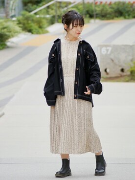 「179/WG（イチナナキュウダブルジー）のアイテム（ブルゾン）」を使った、ニコルさん（レディース・164cm）の秋コーディネート