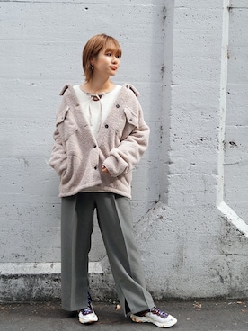 「179/WG（イチナナキュウダブルジー）のアイテム（ジャケット/アウター）」を使った、ニコルさん（レディース・164cm）の秋コーディネート