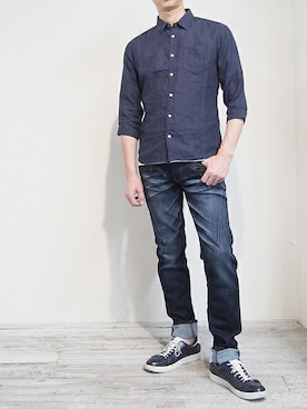 「HIDEAWAYS NICOLE（ハイダウェイニコル）のアイテム」を使った、ニコルさん（メンズ・173cm）の夏コーディネート