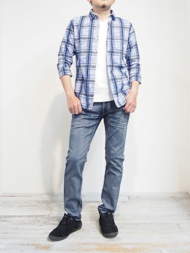 「HIDEAWAYS NICOLE（ハイダウェイニコル）のアイテム」を使った、ニコルさん（メンズ・170cm）の夏コーディネート