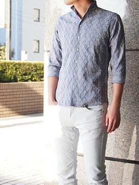 「NICOLE CLUB FOR MEN（ニコルクラブフォーメン）のアイテム（その他パンツ）」を使った、ニコルさん（メンズ・178cm）の夏コーディネート
