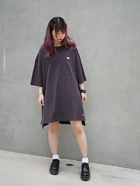 「179/WG（イチナナキュウダブルジー）のアイテム（チュニック）」を使った、ニコルさん（レディース・158cm）の夏コーディネート