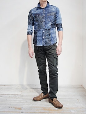 「HIDEAWAYS NICOLE（ハイダウェイニコル）のアイテム」を使った、ニコルさん（メンズ・173cm）の夏コーディネート