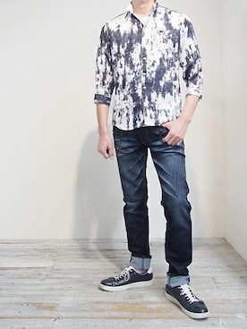 「HIDEAWAYS NICOLE（ハイダウェイニコル）のアイテム」を使った、ニコルさん（メンズ・173cm）の夏コーディネート