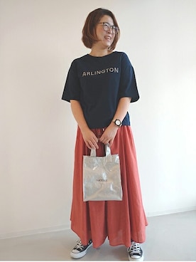「コンバース オールスター」｜ニコルさん（レディース・164cm）の夏コーディネート