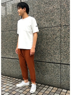 「Grand PARK（グランドパーク）のアイテム」を使った、ニコルさん（メンズ・178cm）の夏コーディネート