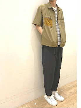 「Grand PARK（グランドパーク）のアイテム」を使った、ニコルさん（メンズ・175cm）の夏コーディネート