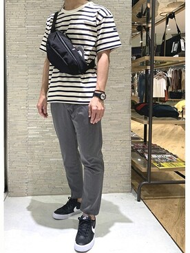 「Grand PARK（グランドパーク）のアイテム」を使った、ニコルさん（メンズ・168cm）の夏コーディネート