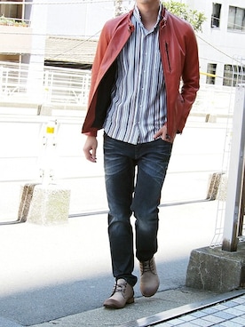 「NICOLE CLUB FOR MEN（ニコルクラブフォーメン）のアイテム（ブルゾン）」を使った、ニコルさん（メンズ・178cm）の夏コーディネート
