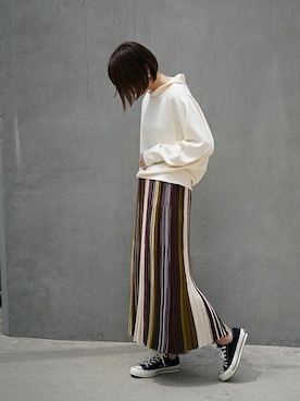 「コンバース オールスター」｜ニコルさん（レディース・163cm）の秋コーディネート