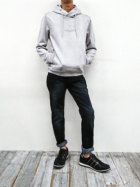 「HIDEAWAYS NICOLE（ハイダウェイニコル）のアイテム」を使った、ニコルさん（メンズ・173cm）の秋コーディネート