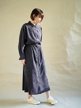「コンバース オールスター」｜ニコルさん（レディース・163cm）の秋コーディネート