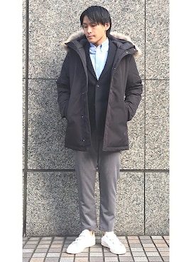 「Pyrenex（ピレネックス）のアイテム」を使った、ニコルさん（メンズ・178cm）の秋コーディネート