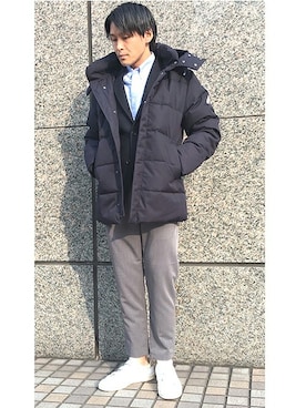 「Pyrenex（ピレネックス）のアイテム」を使った、ニコルさん（メンズ・178cm）の秋コーディネート