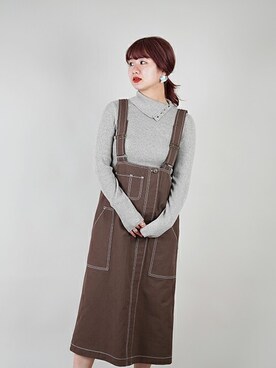 「179/WG（イチナナキュウダブルジー）のアイテム（ワンピース/ドレス）」を使った、ニコルさん（レディース・164cm）の秋コーディネート