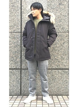 「Pyrenex（ピレネックス）のアイテム」を使った、ニコルさん（メンズ・178cm）の秋コーディネート