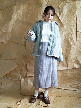 「179/WG（イチナナキュウダブルジー）のアイテム（ジャケット/アウター）」を使った、ニコルさん（レディース・154cm）の秋コーディネート
