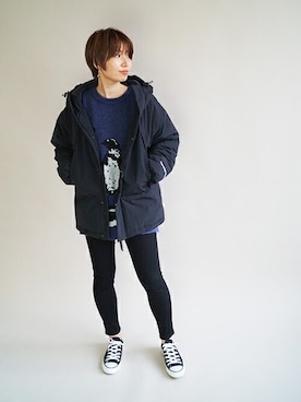 「179/WG（イチナナキュウダブルジー）のアイテム（ジャケット/アウター）」を使った、ニコルさん（レディース・163cm）の冬コーディネート