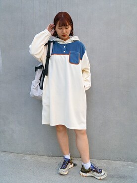「179/WG（イチナナキュウダブルジー）のアイテム（ワンピース/ドレス）」を使った、ニコルさん（レディース・158cm）の冬コーディネート