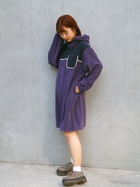 「179/WG（イチナナキュウダブルジー）のアイテム（ワンピース/ドレス）」を使った、ニコルさん（レディース・158cm）の冬コーディネート