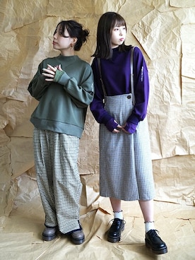 「179/WG（イチナナキュウダブルジー）のアイテム（パンツ）」を使った、ニコルさん（メンズ・158cm）の冬コーディネート