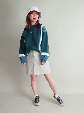 「179/WG（イチナナキュウダブルジー）のアイテム（帽子）」を使った、ニコルさん（レディース・158cm）の冬コーディネート