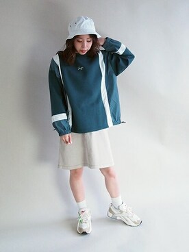 「179/WG（イチナナキュウダブルジー）のアイテム（帽子）」を使った、ニコルさん（レディース・154cm）の冬コーディネート