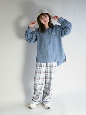 「179/WG（イチナナキュウダブルジー）のアイテム（帽子）」を使った、ニコルさん（レディース・158cm）の冬コーディネート