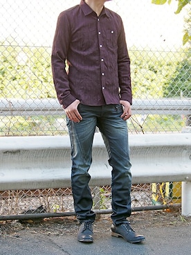 「HIDEAWAYS NICOLE（ハイダウェイニコル）のアイテム」を使った、ニコルさん（メンズ・173cm）の春コーディネート