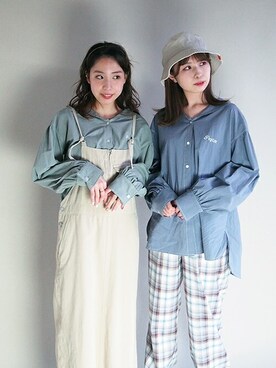 「179/WG（イチナナキュウダブルジー）のアイテム（帽子）」を使った、ニコルさん（レディース・154cm）の冬コーディネート