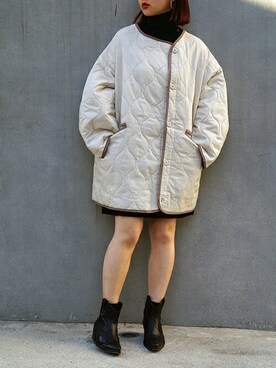 「179/WG（イチナナキュウダブルジー）のアイテム（その他アウター）」を使った、ニコルさん（レディース・158cm）の冬コーディネート