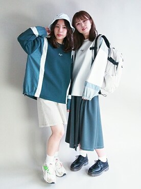 「179/WG（イチナナキュウダブルジー）のアイテム（帽子）」を使った、ニコルさん（レディース・154cm）の冬コーディネート