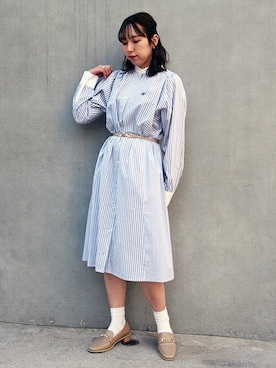 「179/WG（イチナナキュウダブルジー）のアイテム（ワンピース/ドレス）」を使った、ニコルさん（レディース・163cm）の冬コーディネート