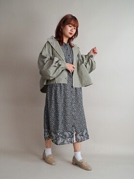 「179/WG（イチナナキュウダブルジー）のアイテム（ジャケット/アウター）」を使った、ニコルさん（レディース・158cm）の春コーディネート