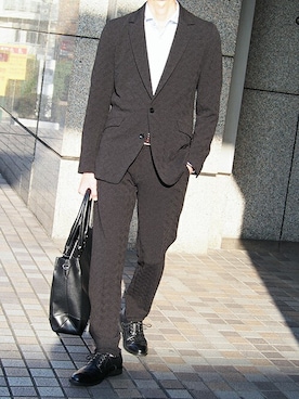 「HIDEAWAYS NICOLE（ハイダウェイニコル）のアイテム」を使った、ニコルさん（メンズ・173cm）の冬コーディネート