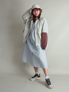 「179/WG（イチナナキュウダブルジー）のアイテム（ジャケット/アウター）」を使った、ニコルさん（レディース・158cm）の冬コーディネート