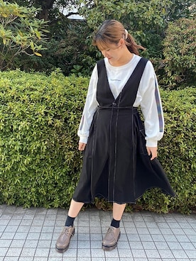 「179/WG（イチナナキュウダブルジー）のアイテム（ワンピース/ドレス）」を使った、ニコルさん（レディース・163cm）の冬コーディネート