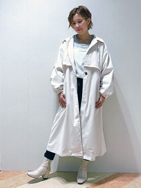 「179/WG（イチナナキュウダブルジー）のアイテム（トレンチコート）」を使った、ニコルさん（レディース・161cm）の冬コーディネート