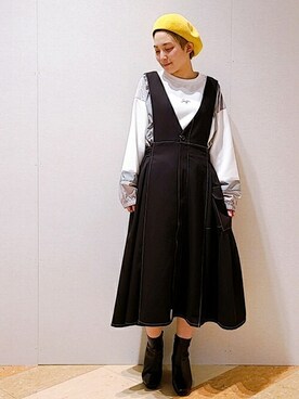 「179/WG（イチナナキュウダブルジー）のアイテム（ワンピース/ドレス）」を使った、ニコルさん（レディース・158cm）の冬コーディネート