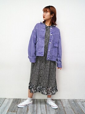 「179/WG（イチナナキュウダブルジー）のアイテム（ジャケット/アウター）」を使った、ニコルさん（レディース・158cm）の春コーディネート