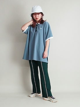 「179/WG（イチナナキュウダブルジー）のアイテム（帽子）」を使った、ニコルさん（メンズ・158cm）の春コーディネート