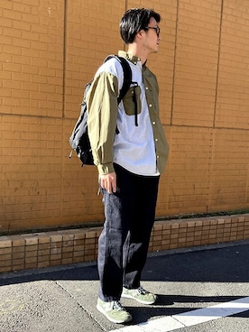 「BROOKLYN OVERALL（ブルックリンオーバーオール）のアイテム」を使った、ニコルさん（メンズ・178cm）の春コーディネート