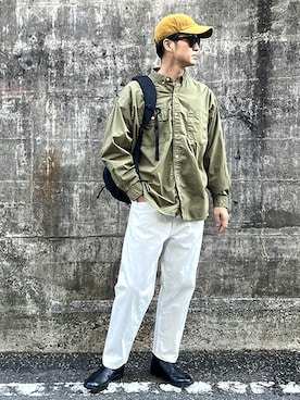 「BROOKLYN OVERALL（ブルックリンオーバーオール）のアイテム」を使った、ニコルさん（メンズ・178cm）の春コーディネート