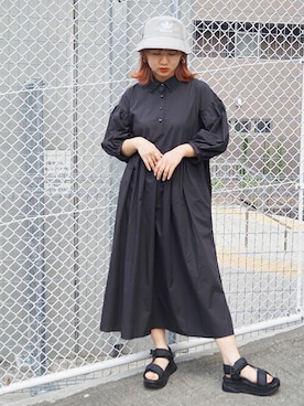 「179/WG（イチナナキュウダブルジー）のアイテム（帽子）」を使った、ニコルさん（レディース・158cm）の春コーディネート