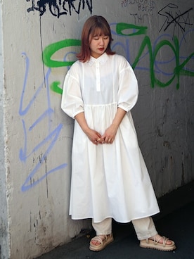 「179/WG（イチナナキュウダブルジー）のアイテム（ワンピース/ドレス）」を使った、ニコルさん（レディース・158cm）の春コーディネート