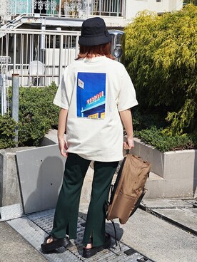 「179/WG（イチナナキュウダブルジー）のアイテム（帽子）」を使った、ニコルさん（レディース・158cm）の春コーディネート