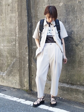 「179/WG（イチナナキュウダブルジー）のアイテム」を使った、ニコルさん（レディース・163cm）の春コーディネート