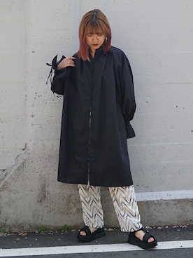 「179/WG（イチナナキュウダブルジー）のアイテム（シャツワンピース）」を使った、ニコルさん（レディース・158cm）の春コーディネート