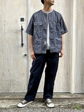 「BROOKLYN OVERALL（ブルックリンオーバーオール）のアイテム」を使った、ニコルさん（メンズ・178cm）の春コーディネート